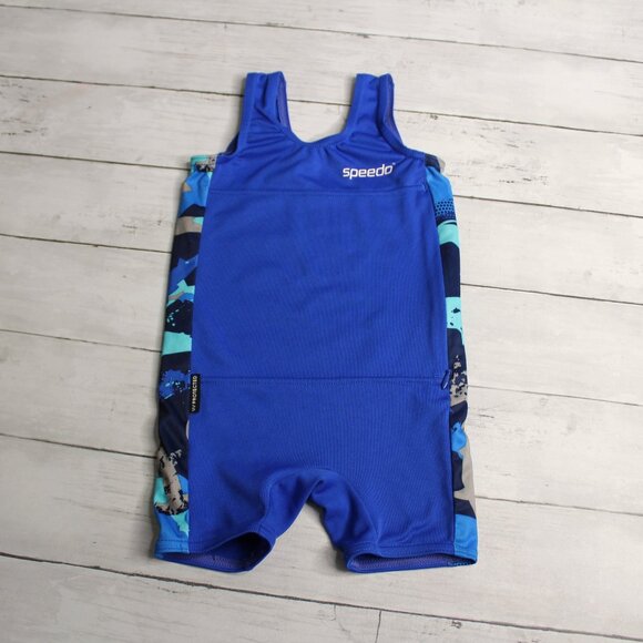 Speedo Baby Boy's 1 Pc Swimsuit Size 12-24 Months Rashguard Floatation - Picture 1 of 6